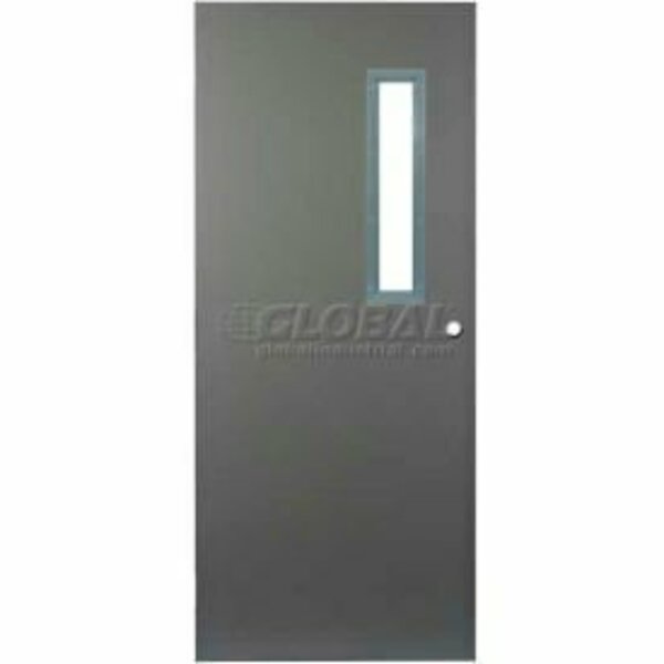 Assa Abloy Sales & Marketing Group Inc. CECO Hollow Steel Security Door, Narrow Light, Cylindrical, Curries Hinge, 18 Ga, 36"W X 80"H CHMDXNL3068XCYL-CU-18GA